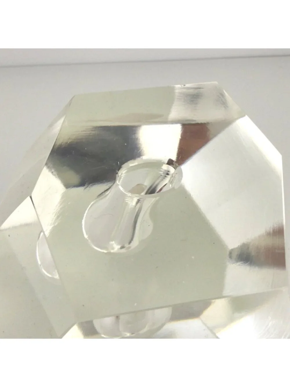 Mid Century Modern Cut Crystal Blossom Vase Paperweight Made in Japan